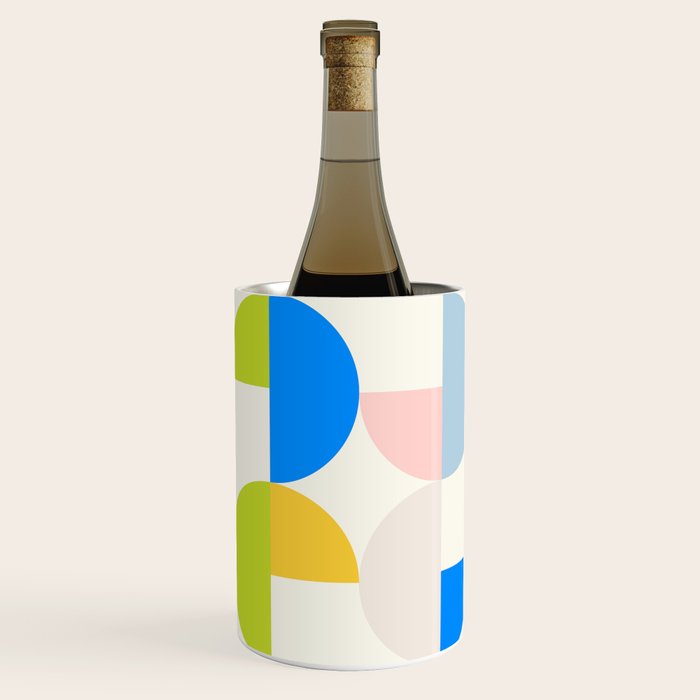 Mid Century Modern Geometry Pastel 9 Wine Chiller Gallery Image 3