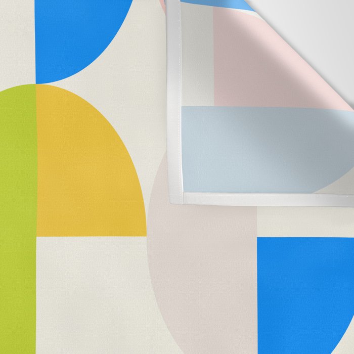 Mid Century Modern Geometry Pastel 9 Wall Tapestry Gallery Image 3