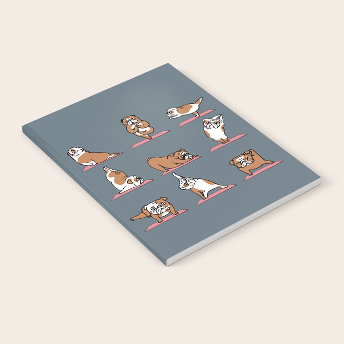 English Bulldog Yoga Notebook Gallery Image 2