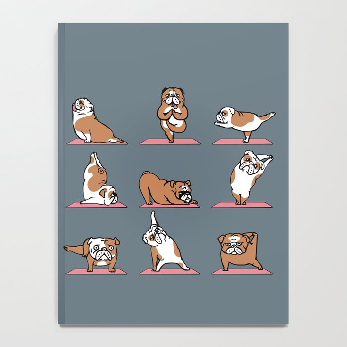 English Bulldog Yoga Notebook Gallery Image 4