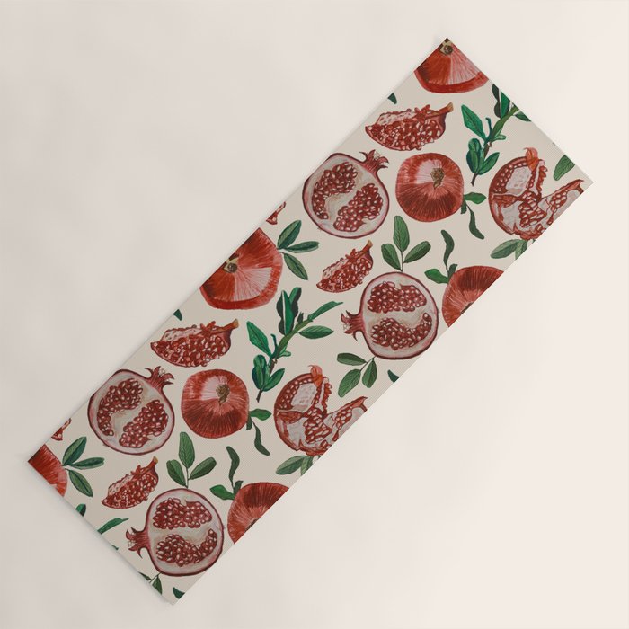 Pomegranate pattern Yoga Mat Gallery Image 1