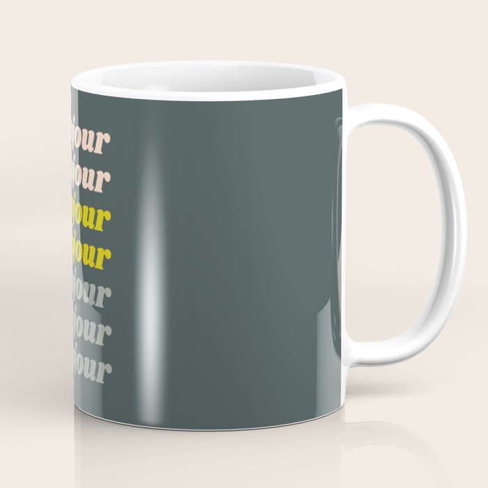 Bonjour in Pretty Pastels Coffee Mug Gallery Image 1