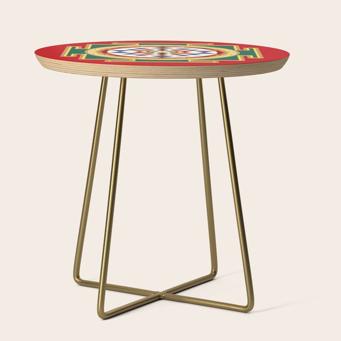 Sri Yantra colored Side Table Gallery Image 1
