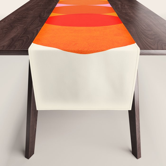 Abstraction_COLOUR_CIRCLES_001 Table Runner Gallery Image 1