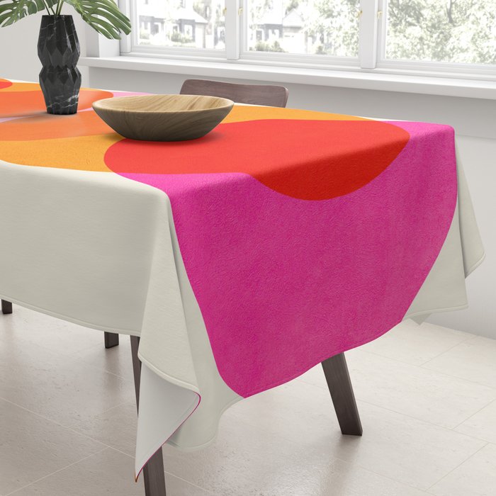 Abstraction_COLOUR_CIRCLES_001 Tablecloth Gallery Image 3