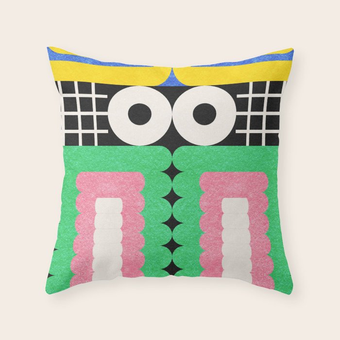 Funny Face Throw Pillow Gallery Image 1