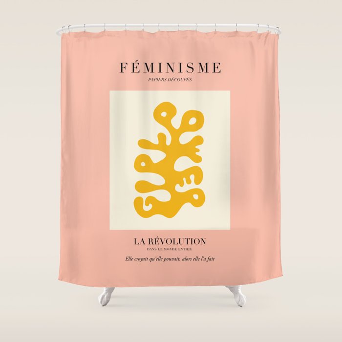 L'ART DU FÃMINISME III â Feminist Art â Matisse Exhibition Poster Shower Curtain