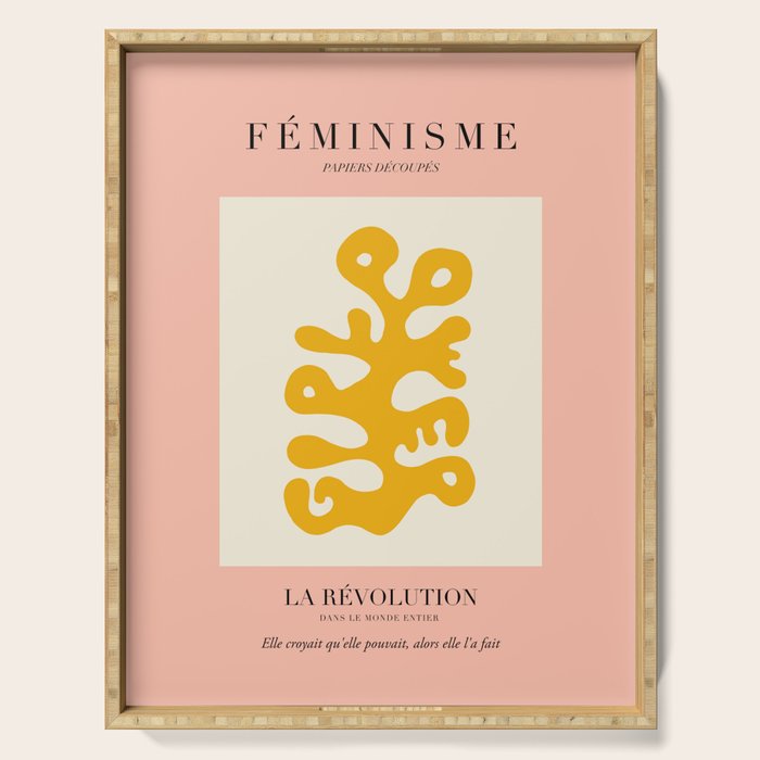 L'ART DU FÃMINISME III â Feminist Art â Matisse Exhibition Poster Serving Tray Gallery Image 1