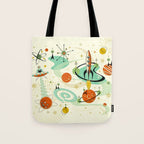 Atomic Space Cats studioxtine Tote Bag Gallery Image 1