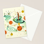 Atomic Space Cats studioxtine Stationery Card Gallery Image 2