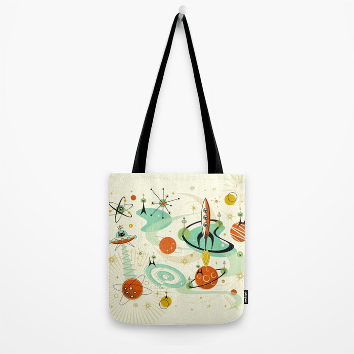 Atomic Space Cats studioxtine Tote Bag Gallery Image 2