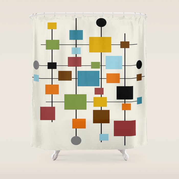Mid-Century Modern Art 1.3 Shower Curtain Gallery Image 1