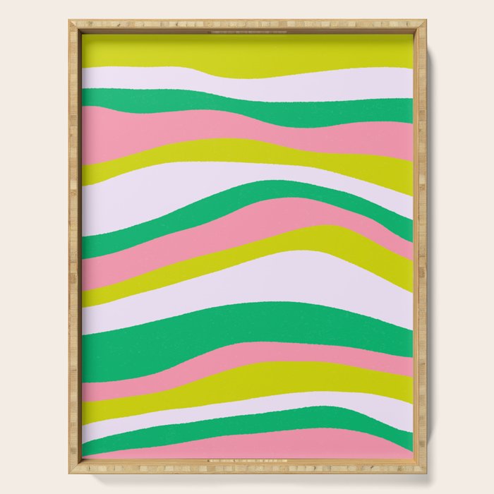 Retro Ribbon Stripes Serving Tray Gallery Image 1