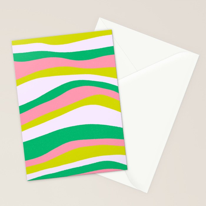 Retro Ribbon Stripes Stationery Card Gallery Image 2