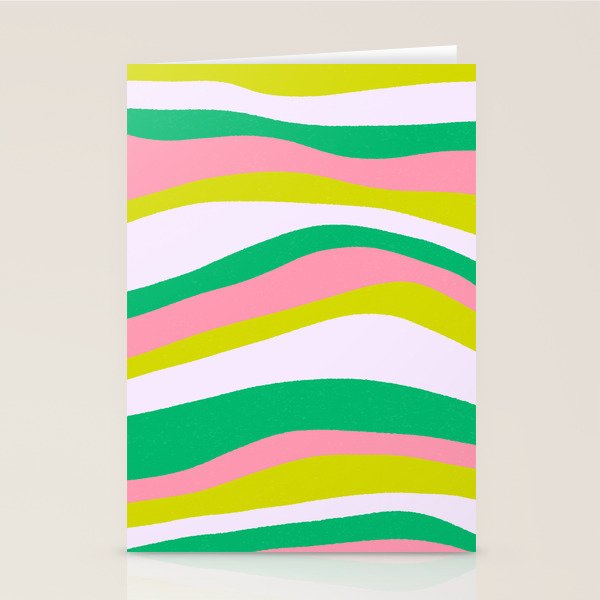 Retro Ribbon Stripes Stationery Card Gallery Image 1