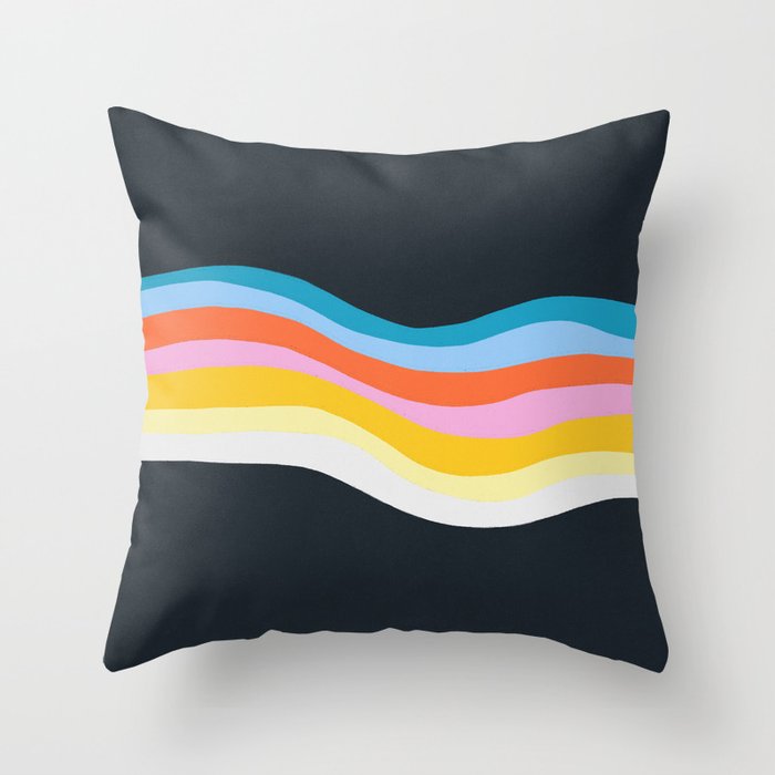 dark wave Throw Pillow Gallery Image 6