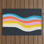 dark wave Outdoor Rug Gallery Image 1