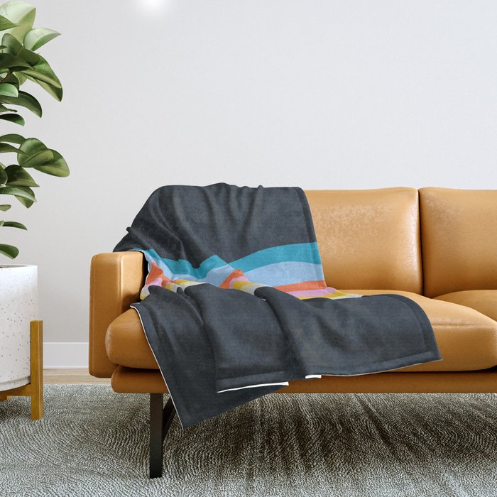 dark wave Throw Blanket Gallery Image 1