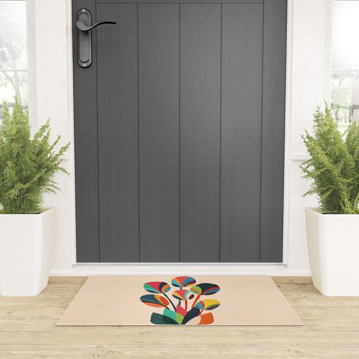 Ikebana - Geometric flower Welcome Mat Gallery Image 3