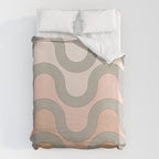 Mid Century Waves - Blush Pink Duvet Cover Gallery Image 6