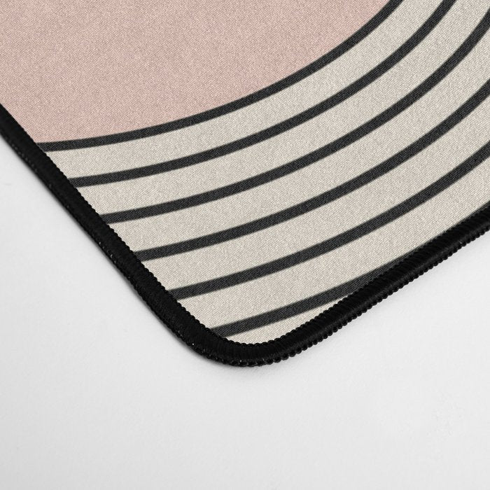 Mid Century Waves - Blush Pink Desk Mat Gallery Image 4