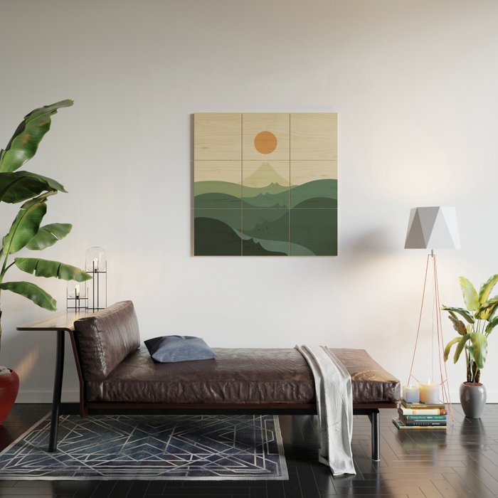 Cat Landscape 87B (Meowvelous Nature) Wood Wall Art Gallery Image 2