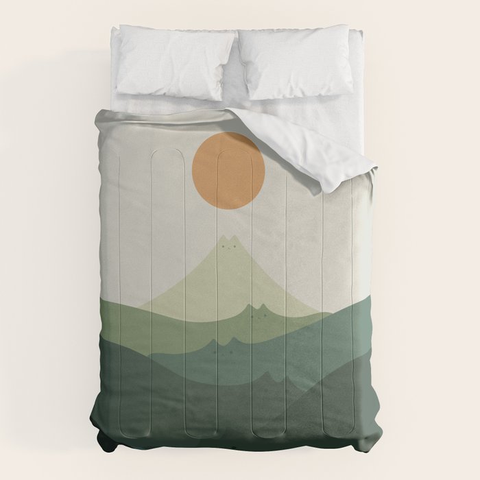 Cat Landscape 87B (Meowvelous Nature) Comforter Gallery Image 6