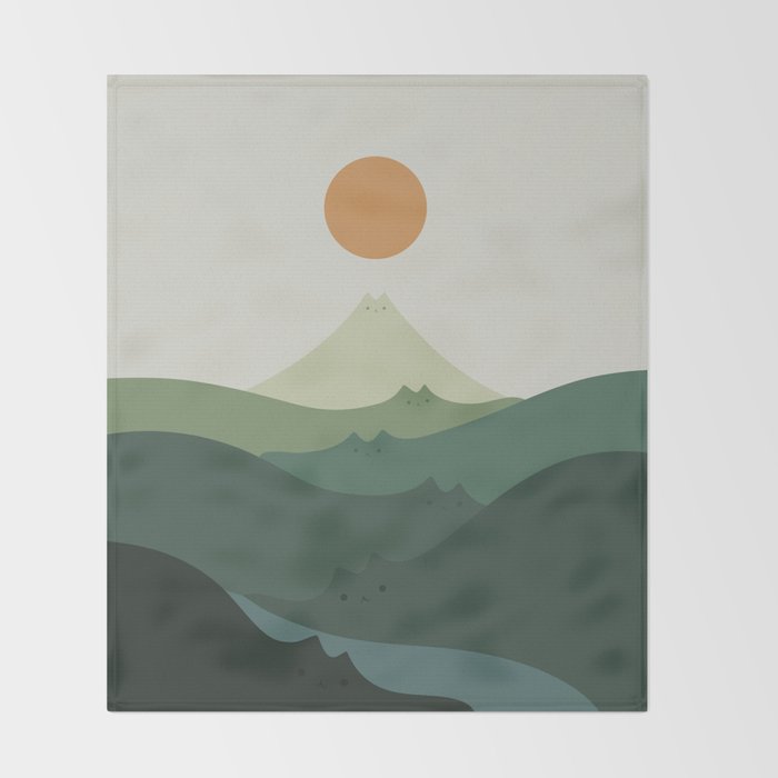 Cat Landscape 87B (Meowvelous Nature) Throw Blanket Gallery Image 2