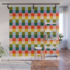 Checkered Rainbow Retro Vibe  Wall Mural Gallery Image 1