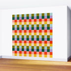 Checkered Rainbow Retro Vibe  Wall Mural Gallery Image 2
