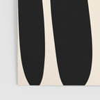 Mid Century Modern Kwaito Abstract Pattern in Black and Almond Cream Poster Gallery Image 3