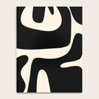 Mid Century Modern Kwaito Abstract Pattern in Black and Almond Cream Notebook Gallery Image 4