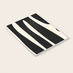 Mid Century Modern Kwaito Abstract Pattern in Black and Almond Cream Notebook Gallery Image 3