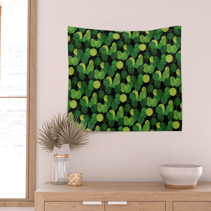 Black Pliea Peperonioides interior plant Wall Tapestry Gallery Image 2