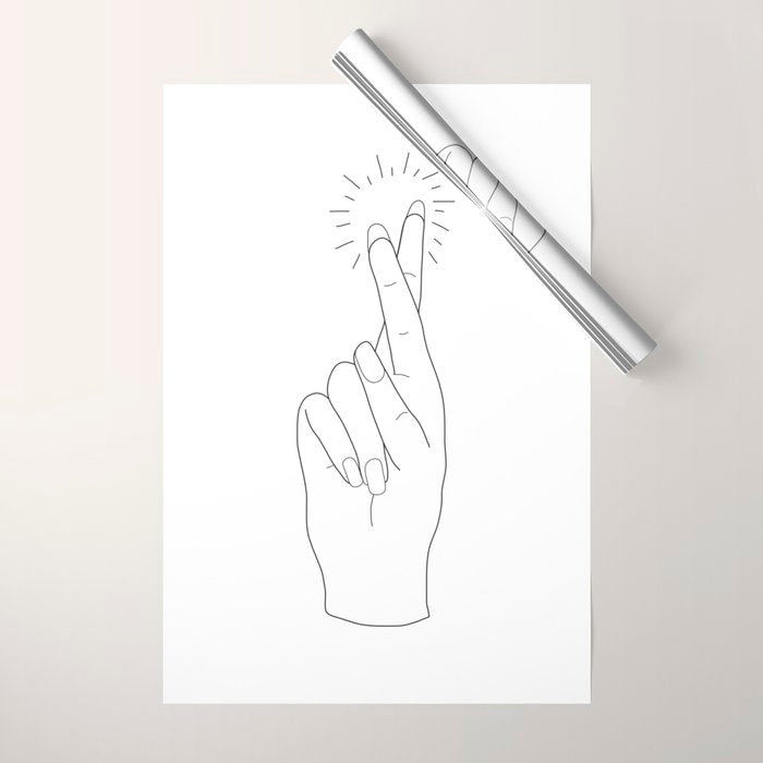 Fingers Crossed Wrapping Paper Gallery Image 1