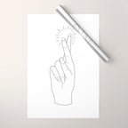 Fingers Crossed Wrapping Paper Gallery Image 1