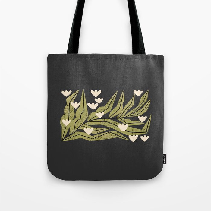 Reaching Tulips (Charcoal) Tote Bag Gallery Image 1