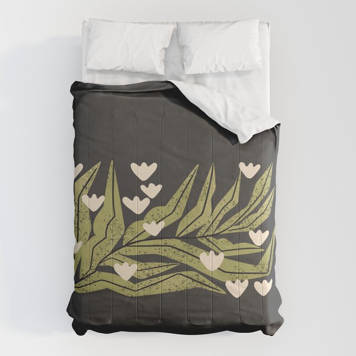 Reaching Tulips (Charcoal) Comforter Gallery Image 1