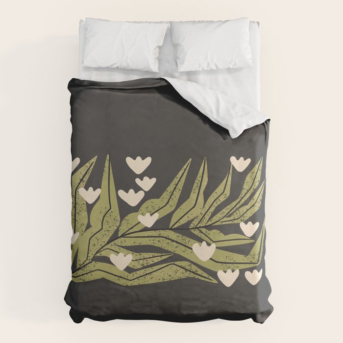 Reaching Tulips (Charcoal) Duvet Cover Gallery Image 6