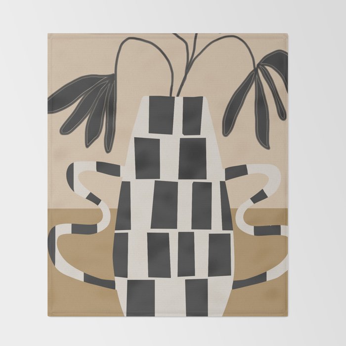 Modern Botanicals No. 2 Throw Blanket Gallery Image 2
