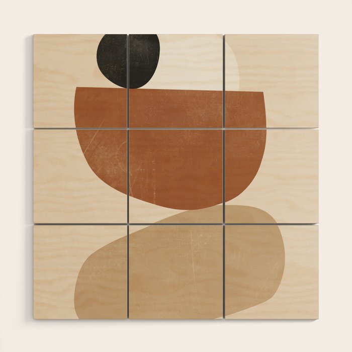 Minimal Abstract Art 41 Wood Wall Art Gallery Image 1