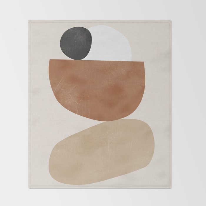 Minimal Abstract Art 41 Throw Blanket Gallery Image 2