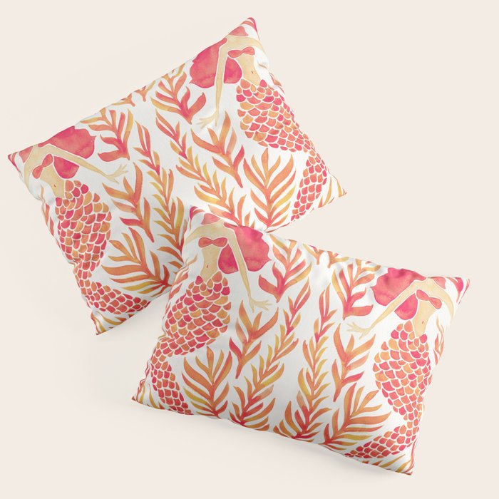 Kelp Forest Mermaid - Peach Palette Pillow Sham Gallery Image 3