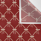 Bows & Ribbons Pattern XI Ruby Red Wall Tapestry Gallery Image 3