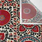 Shakhrisyabz Suzani 19th Century Uzbekistan Embroidery  Wall Tapestry Gallery Image 3