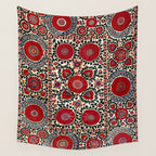 Shakhrisyabz Suzani 19th Century Uzbekistan Embroidery  Wall Tapestry Gallery Image 4