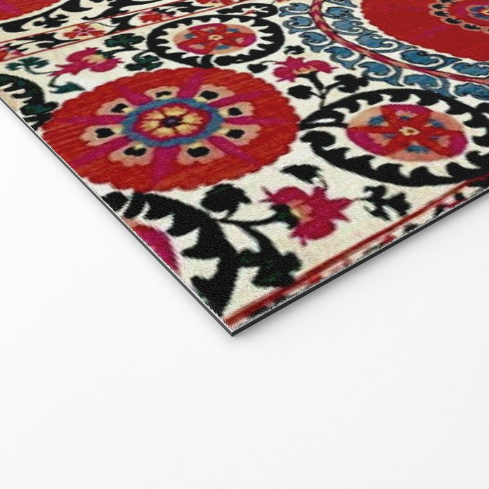 Shakhrisyabz Suzani 19th Century Uzbekistan Embroidery  Welcome Mat Gallery Image 2