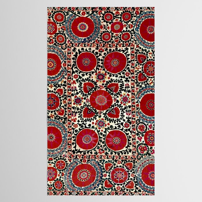 Shakhrisyabz Suzani 19th Century Uzbekistan Embroidery  Tablecloth Gallery Image 2