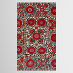 Shakhrisyabz Suzani 19th Century Uzbekistan Embroidery  Tablecloth Gallery Image 2