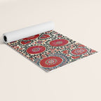 Shakhrisyabz Suzani 19th Century Uzbekistan Embroidery  Yoga Mat Gallery Image 2
